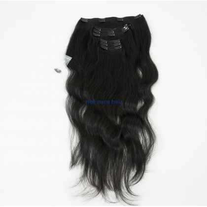 Natural wavy, smooth hair and nice clip in